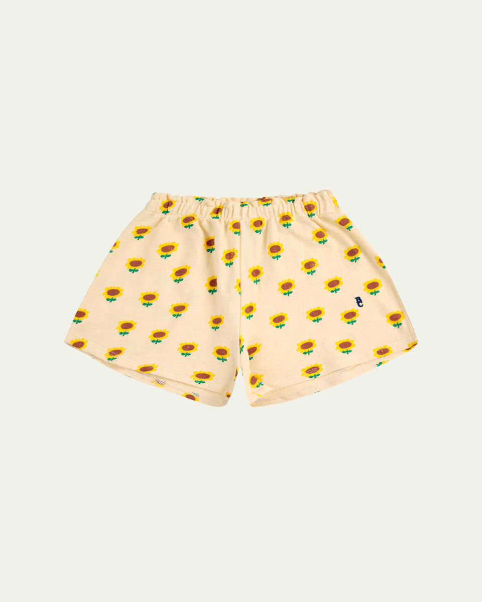 Girl's Sunflower-Print Shorts, Size 2-13